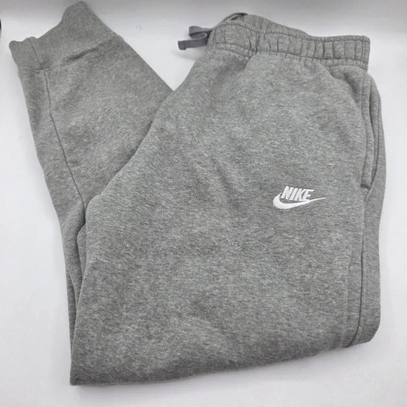 Nike Mens Sportswear Club Fleece Joggers Heather Grey Sweatpants Large