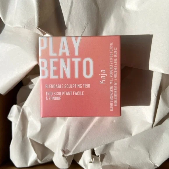 New Kaja Play Bento Cream Bronzer, Powder Blush & Highlighter Trio Butter Up