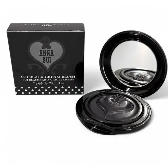 Anna Sui Black Cream Blush Magical Black to Blooming Rose Japan NIB