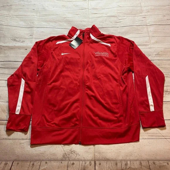 NWT Nike Team Overtime Full Zip Track Jacket Men's Red Size Large 