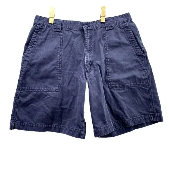 Nike Golf Shorts 32 x 8* Navy Canvas Front Pocket Classic 90's Performance Men's