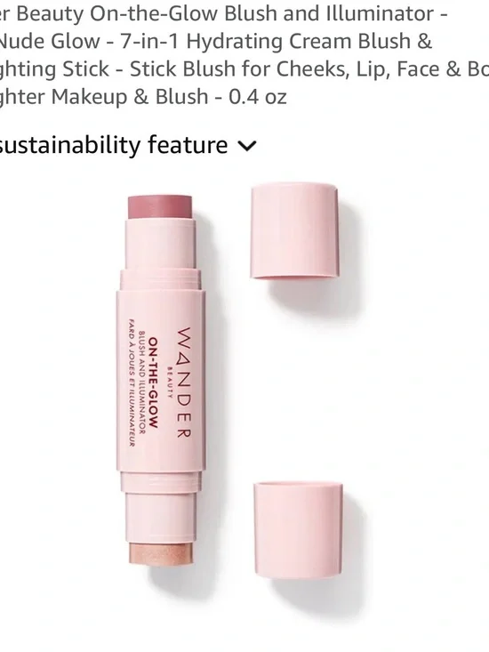 Wander Beauty Dual-Ended Blush & Illuminator Stick — Soft Pink & Champagne
