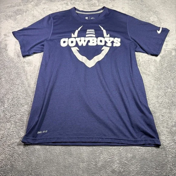 Nike Dallas Cowboys NFL Dri-FIT Navy Blue Graphic T-Shirt Mens Medium M