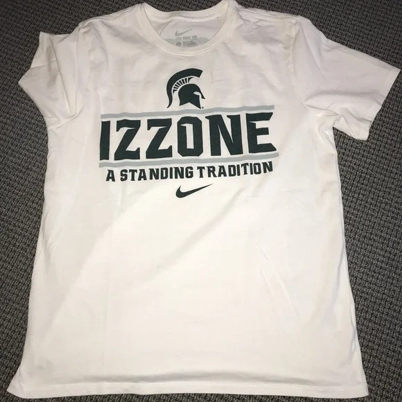 Michigan State Spartans Nike DriFit Large White Adult ShortSleeve Tee IZZONE2015
