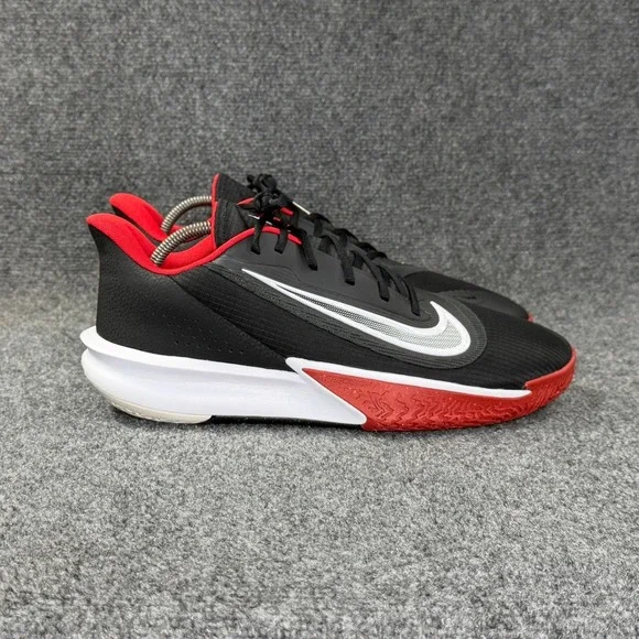 Nike Precision VII 7 Basketball Shoes Men's 13 Black University Red Athletic Low