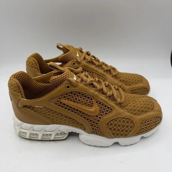 Nike Air‎ Zoom Spiridon Cage 2 Running Shoes Mens 6 Womens 7.5 Wheat HQ3552-799