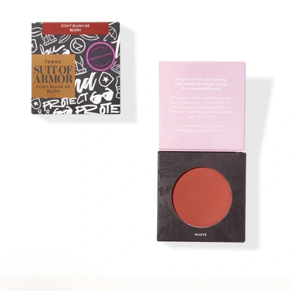 TEEEZ COSMETICS SUIT OF ARMOR DON'T BLUSH ME BLUSHER IN MAUVE