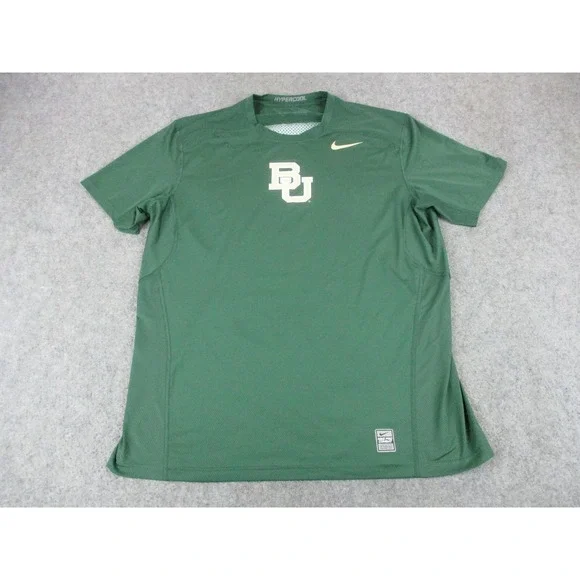 Baylor Bears Shirt Mens Extra Large Green Gray Nike NCAA Football Hypercool