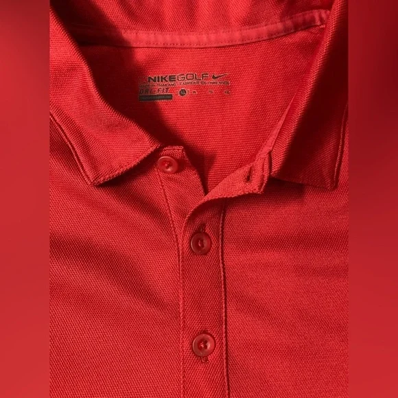 Nike Golf‎ Men’s XL Red/White Dri Fit Polo Shirt