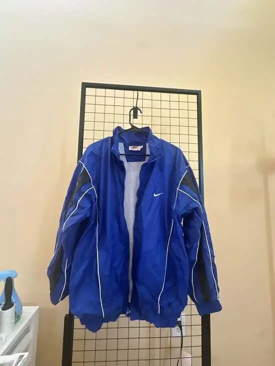 Vintage Nike Royal Blue and Black Full Zip Windbreaker Jacket