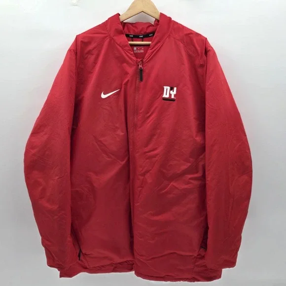 NIKE Bomber Jacket Mens XL Red Downfill Full Zip Oversized‎ Heavyweight Thick