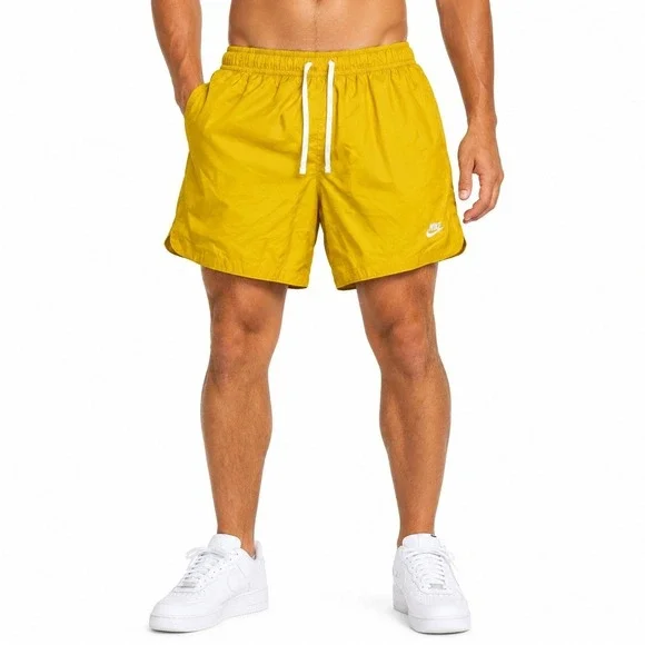 Nike Woven Flow Shorts Mens XL Yellow DM6829-709 Mesh Lined Athletic