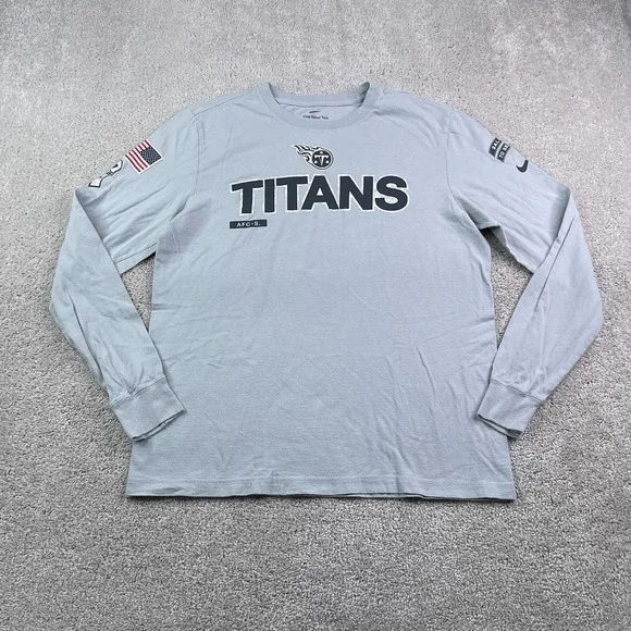 Tennessee Titans Shirt Mens Medium Grey Nike Salute to Service Military American
