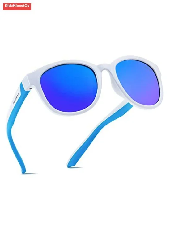 Kids Polarized Sunglasses TPEE Unbreakable Frame Sports Baseball Running Cycling