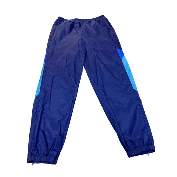 Nike‎ Blue Windbreaker Pants Large Joggers.Vintage 90s Gray Tag Ankle Zip