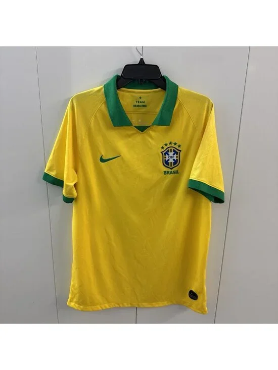 Brazil 2022 Neymar Jr #10 Nike Football T-Shirt Soccer Jersey Men's Size L
