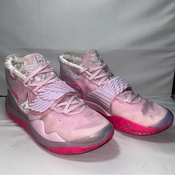 Nike KD 12 Sneaker Aunt Pearl Basketball Shoes Breast Cancer Pink Plush 8.5