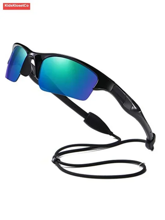 Kids Polarized Unbreakable Sunglasses with Strap & Car Case