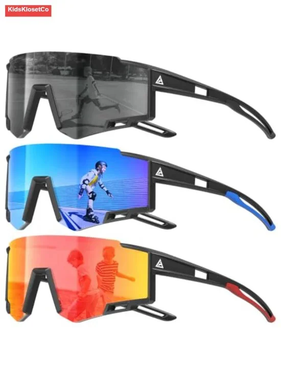 Polarized Kids Sports Sunglasses UV400 for Boys Girls Running Cycling