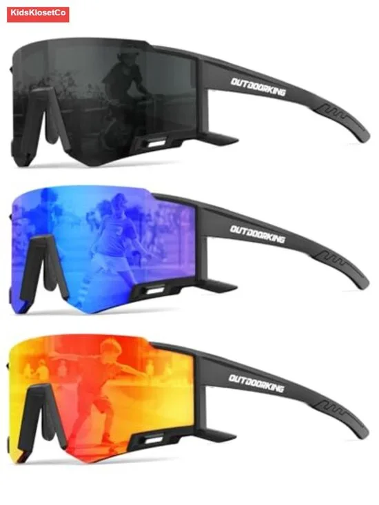 3 Pack Kids Polarized Sports Sunglasses UV400 Baseball Cycling