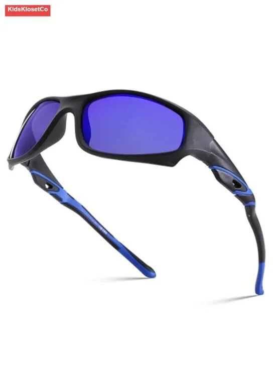Kids Polarized Sports Sunglasses Unbreakable Shield Shades Baseball