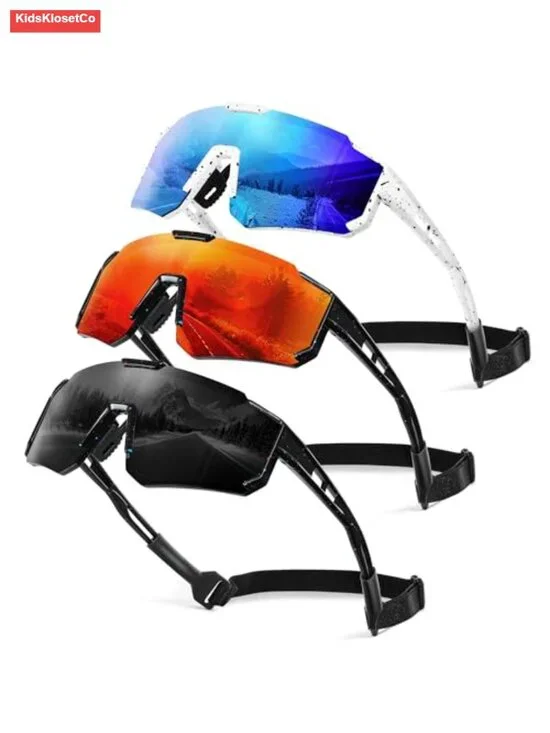 3 Pack Kids Polarized Sunglasses Youth Baseball Sports UV Protection Goggles