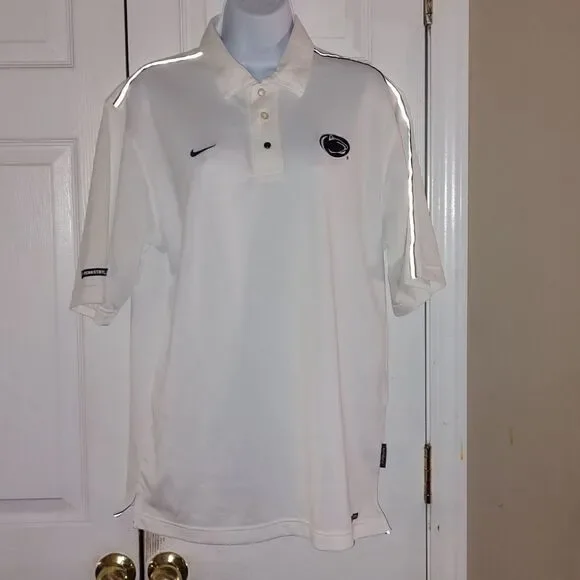 Nike Dry  Nittany Lions Shere Penn State polo dress shirt Sz S NWOT