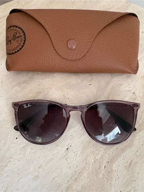 Ray-Ban Girls Brown Transparent Frame Sunglasses - Brown Lenses