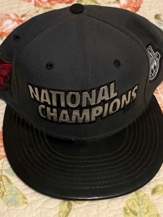 Nike ALABAMA TIDE 2012 BCS National Championship Locker Room Cap Gray Black Hat