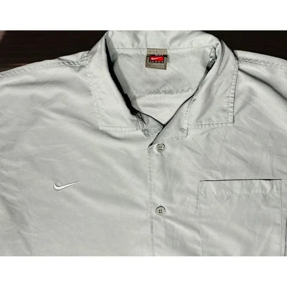 Vintage University Of Virginia Team Issue NIKE DRI-FIT‎ BUTTON Shirt Coaches 2XL