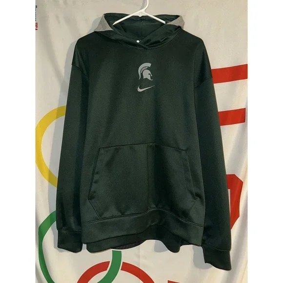 Nike Michigan State Spartans Hoodie XL Sweatshirt‎ Football Green