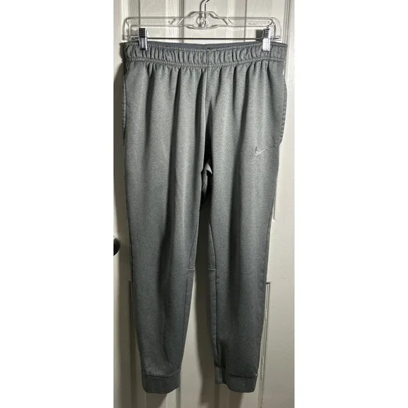 Nike Pants Mens M Gray‎ Therma FIT Jogger Tapered Athletic Training Fleece Lined
