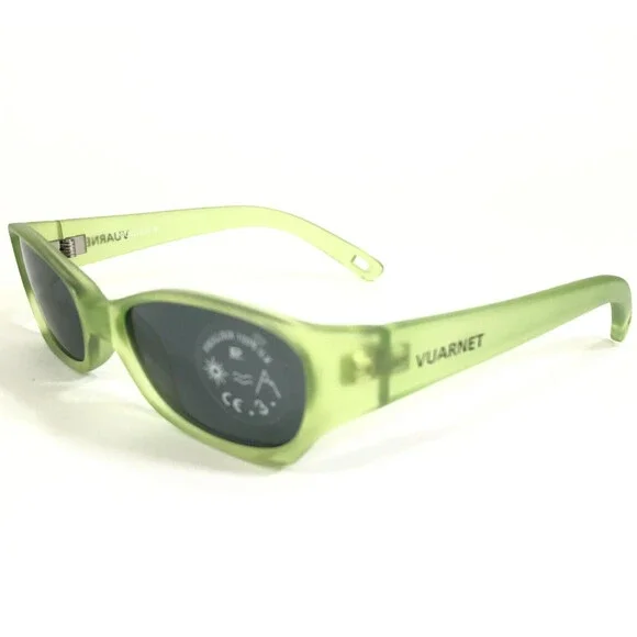 Vuarnet Kids Sunglasses B900 Matte Clear Green Frames with Blue Lenses