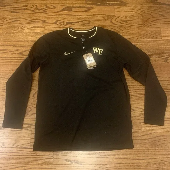 Wake Forest Demon Deacons Nike Black 1/4 Zip Pullover Jacket Men's Size Medium