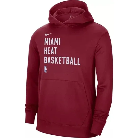 Nike Miami Heat 2024 Performance Spotlight‎ On-Court Practice Hoodie Size XL Red