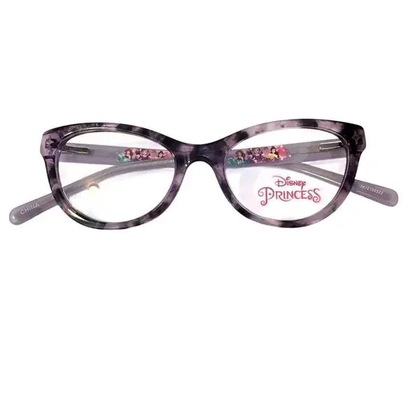 NEWDisney Princesses PRE906 Girl's Purple Tortoise Full Rim Glasses