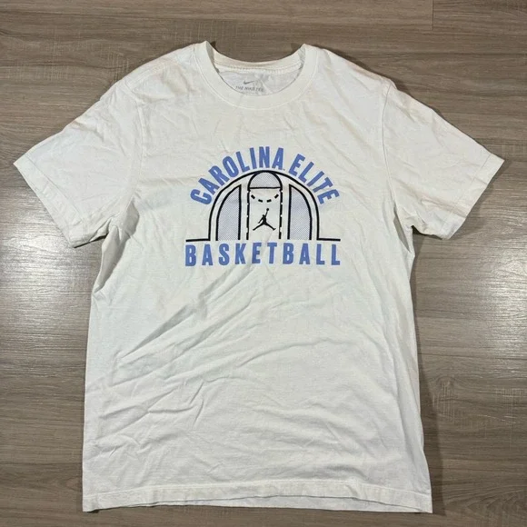 Nike Jumpman Carolina Elite Basketball T Shirt Men's‎ Size Large White  Blue