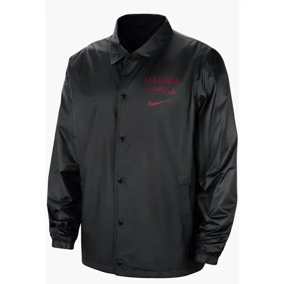 NIKE ALABAMA COLLEGE BUTTON JACKET BLACK FD6916-010 MENS MEDIUM‎
