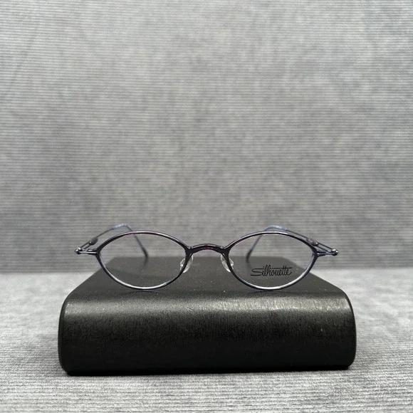 Silhouette SPX M 1948 Titan Y2K Eyeglasses Purple Blue Frames Austria 46-21-135