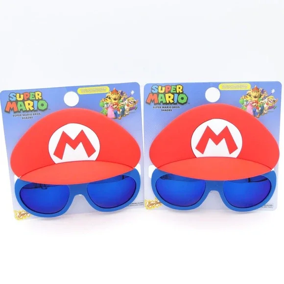 Sun-Staches Super Mario Bros. Kids Sunglasses Shades 2 Pack 100% UV Protection