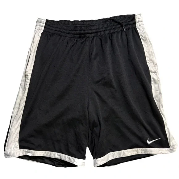 Nike Mens Shorts Size‎ Large Black Athletic Basketball Elastic Waist