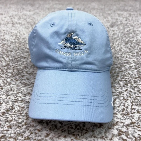 Canoa Hills Hat Cap Strap Back Light‎ Blue Nike Golf Embroidered Mens Baseball