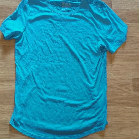 Nike Obsessed Graphic T-Shirt Mens Medium Blue Leopard Print Tri-Blend‎ Tee 509
