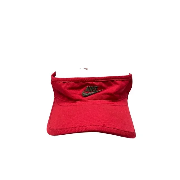 Nike Visor Unisex Red Adjustable Swoosh‎ Logo OSFA