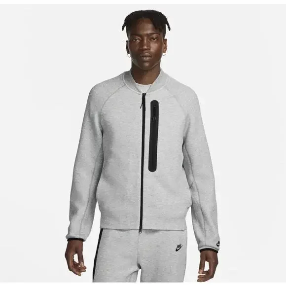 Nike Sportswear Tech Fleece Bomber Jacket Mens Medium M‎ Gray FB8008-063 NWT