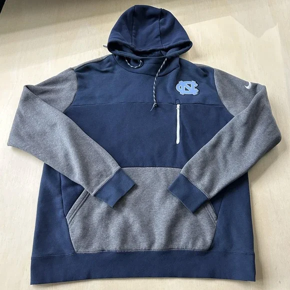 North Carolina Tar Heels Hoodie Sweatshirt Mens 2XL Blue NCAA Basketball Nike