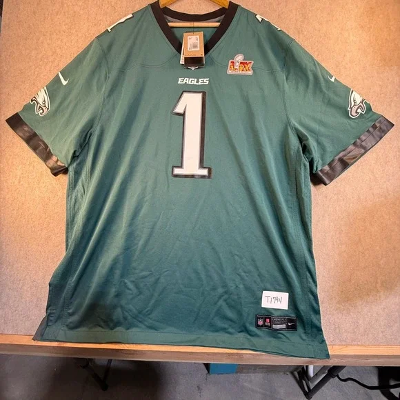 NWT Nike Philadelphia Eagles Jalen Hurts Super Bowl LVII Jersey Green 3XL