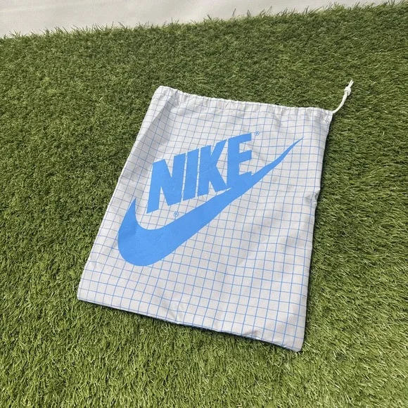 Vintage Nike Swoosh Shoe Tote Travel Bag  Royal Blue Gray 1980s Blue Tag Vintage