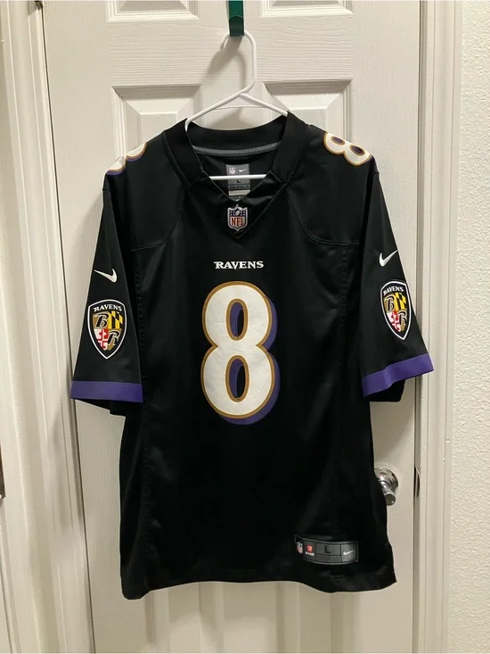 Lamar Jackson Baltimore Ravens Stitched Jersey- Men’s Large