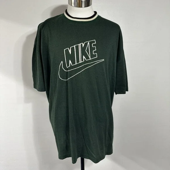 RARE VTG 80's Nike stitched logo gray tag T Shirt - XL  swoosh big logo Varsity